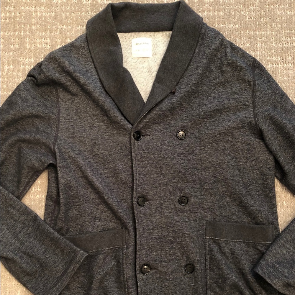 Billy Reid shawl collar button down sweater XL